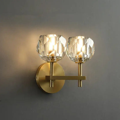 Modern gold crystal led chandelier for dining room