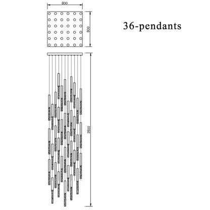 Modern gold crystal led chandelier living room light