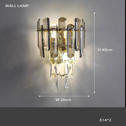 Modern gold crystal round chandelier dining room light