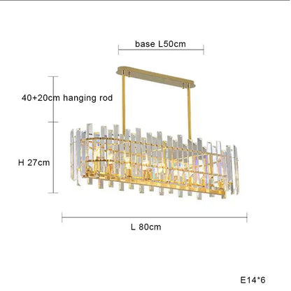 Modern gold crystal round chandelier living room light