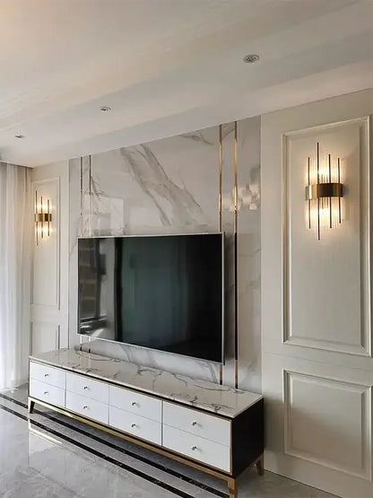 Modern gold crystal wall lamp bedroom luxury sconce