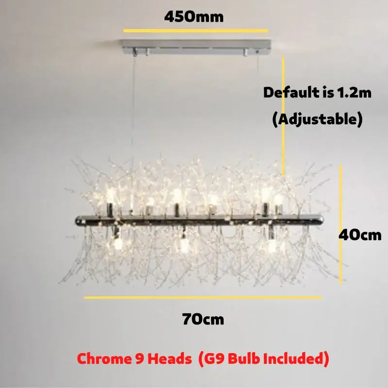 Modern gold dandelion led chandelier living room light