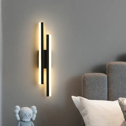 Modern gold led strip wall lamp bedroom sconce light