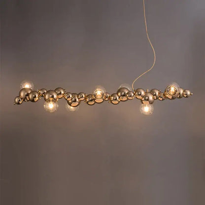 Modern gold designer molecule chandelier dining room pendant light