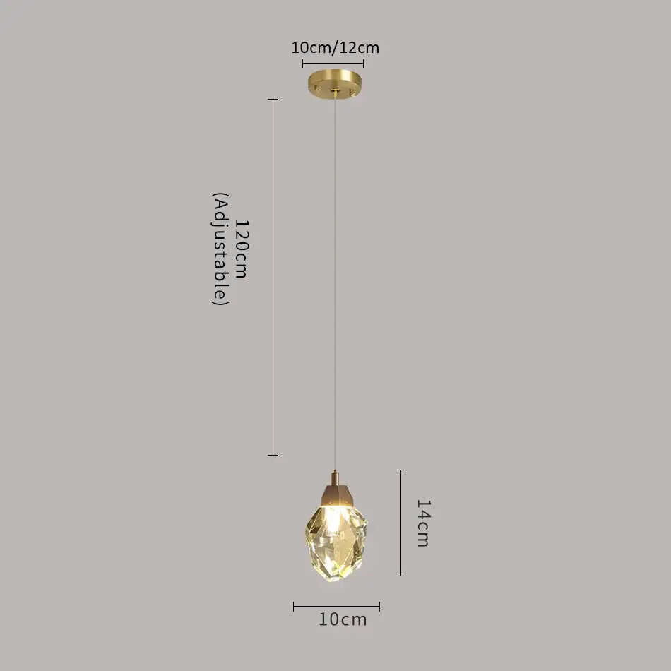 Modern gold diamond crystal led ceiling chandelier for dining room