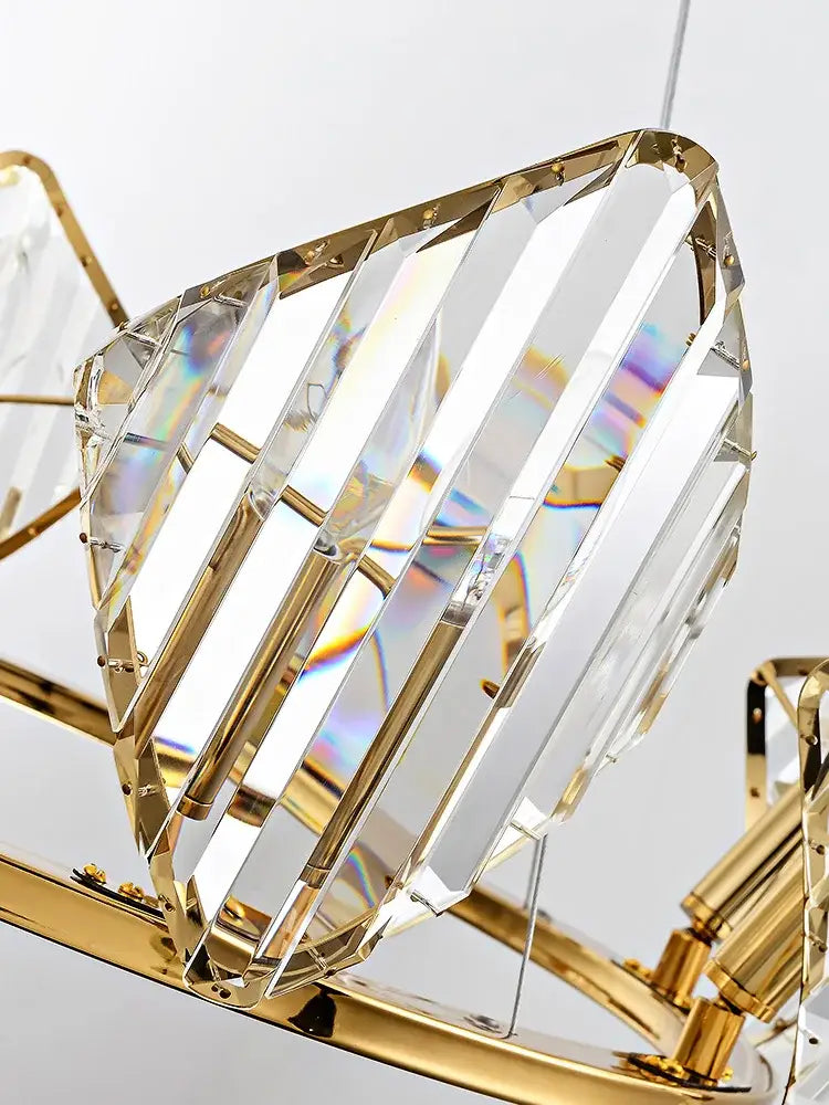 Modern gold diamond crystal wall lamp for luxury living room