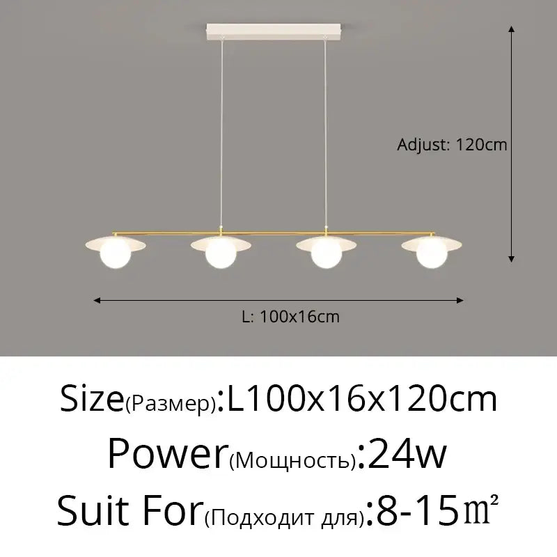 Modern gold dimmable led ceiling chandelier for dining room