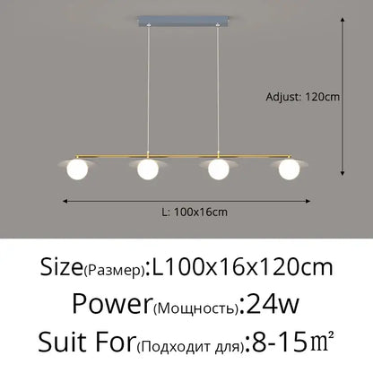 Modern gold dimmable led ceiling chandelier for dining room