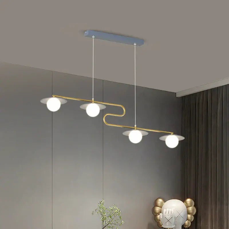 Modern gold dimmable led ceiling chandelier for dining room