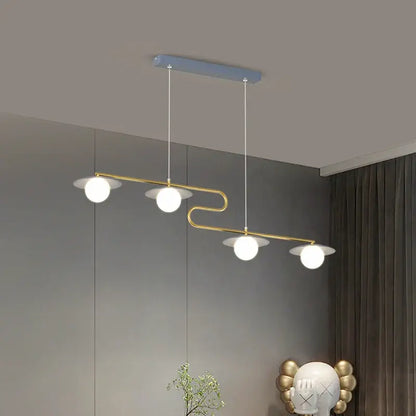 Modern gold dimmable led ceiling chandelier for dining room