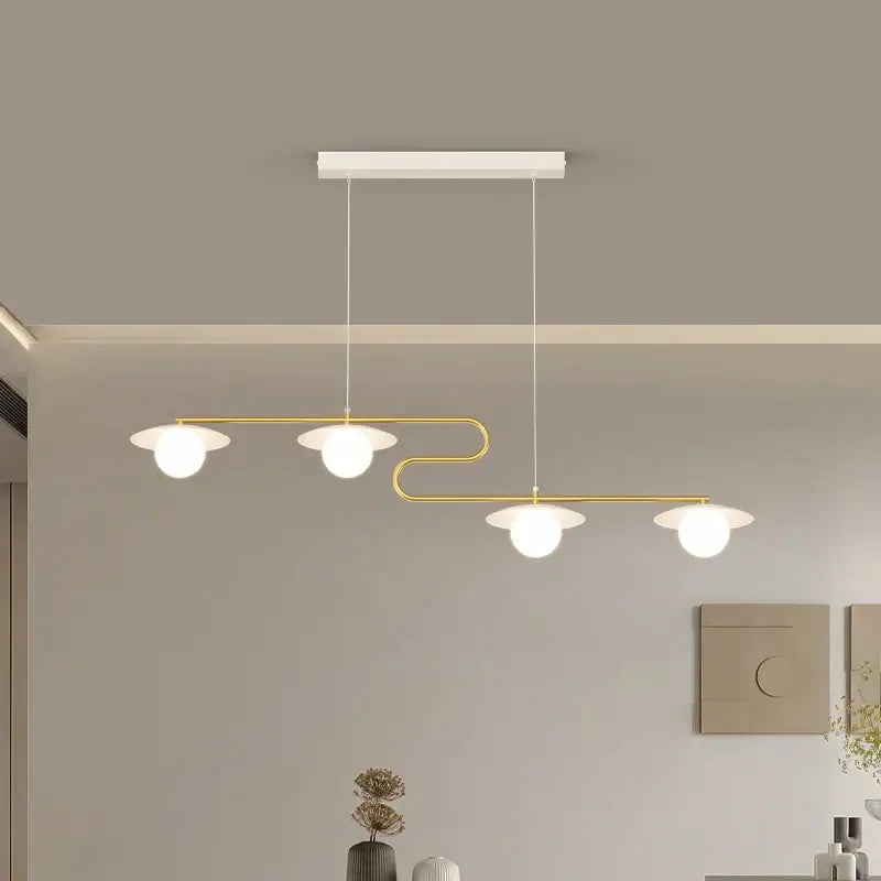 Modern gold dimmable led ceiling chandelier for dining room