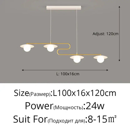 Modern gold dimmable led ceiling chandelier for dining room