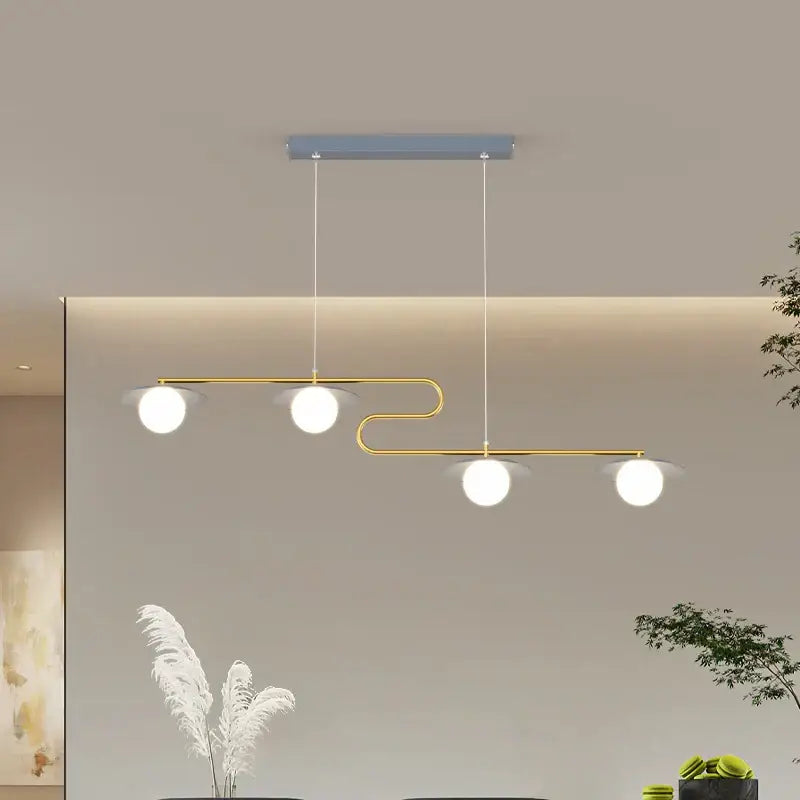 Modern gold dimmable led ceiling chandelier for dining room