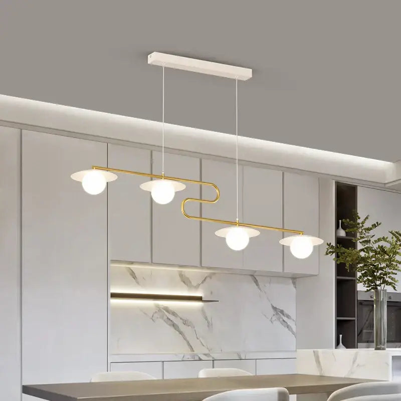 Modern gold dimmable led ceiling chandelier for dining room