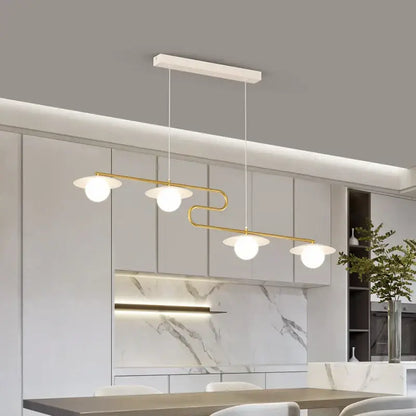 Modern gold dimmable led ceiling chandelier for dining room