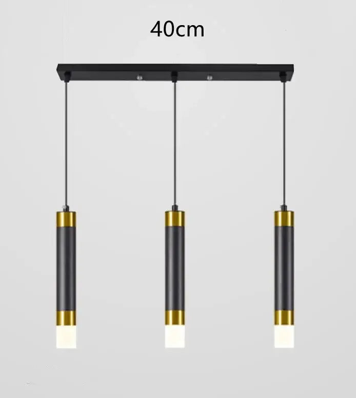 Modern gold double head led pendant lights for bedroom bedroom