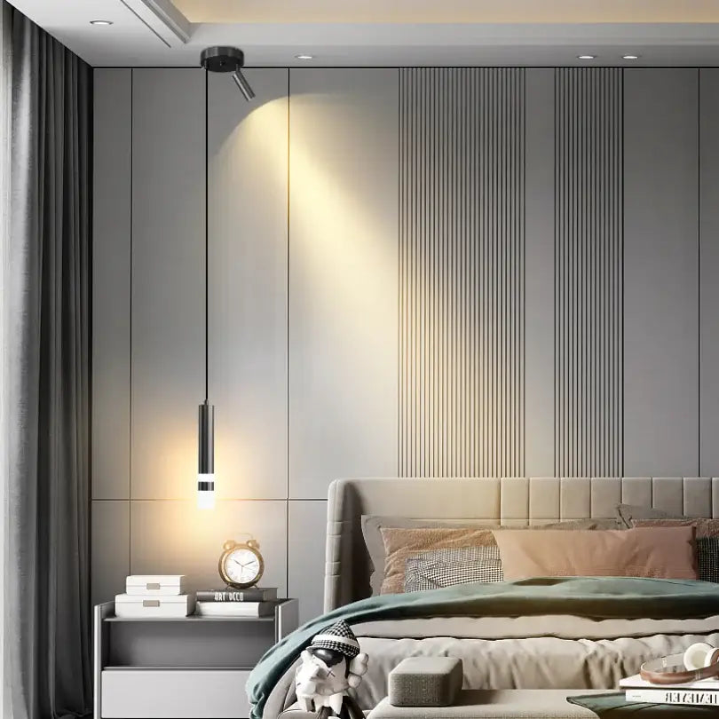 Modern gold double head led pendant lights for bedroom bedroom