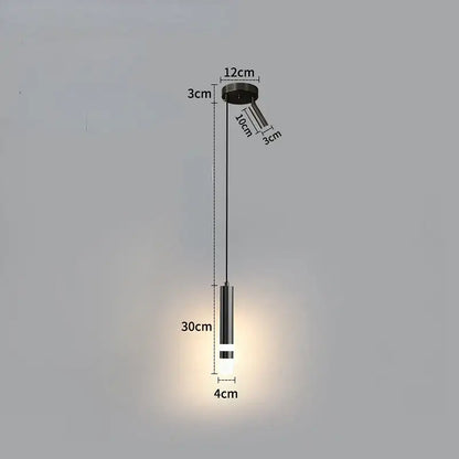 Modern gold double head led pendant lights for bedroom bedroom