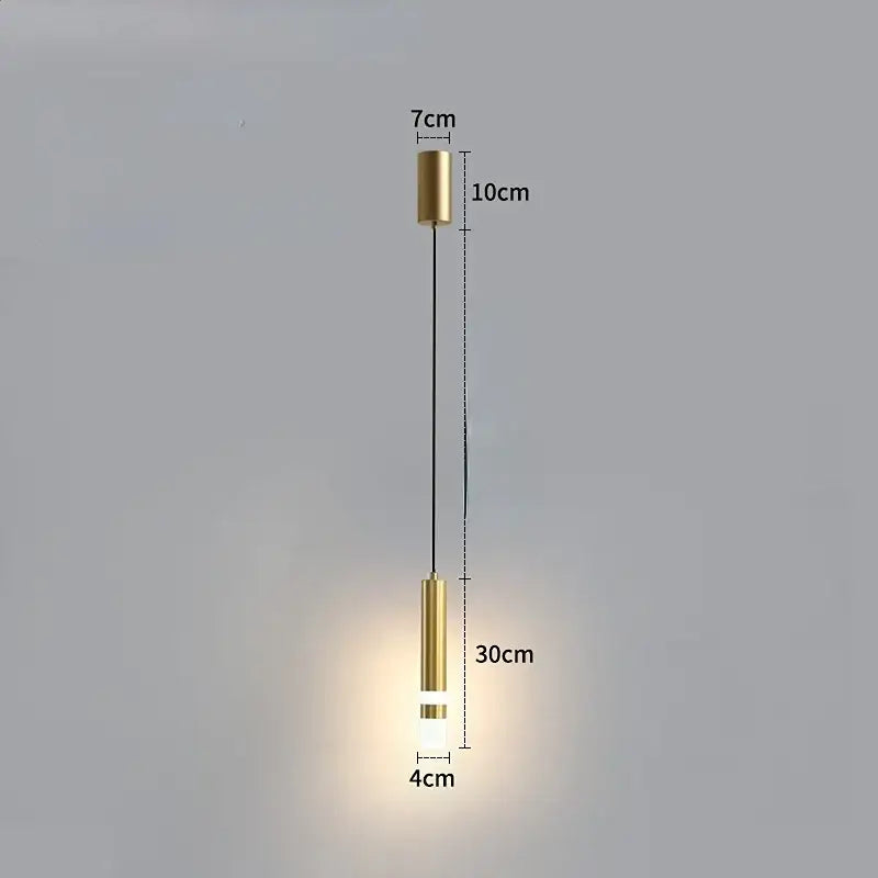 Modern gold double head led pendant lights for bedroom bedroom