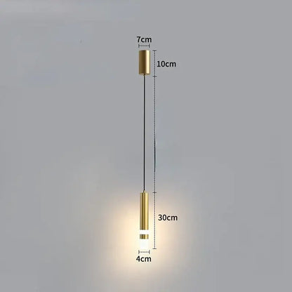 Modern gold double head led pendant lights for bedroom bedroom