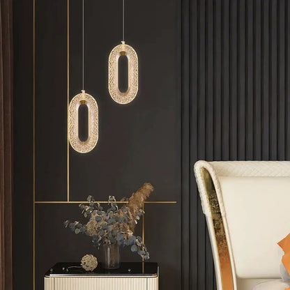 Modern gold duplex crystal chandelier for villa living room