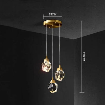 Modern gold elegant crystal chandelier living room pendant light
