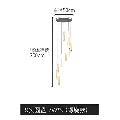 Modern gold elegant led ring chandelier living room pendant light