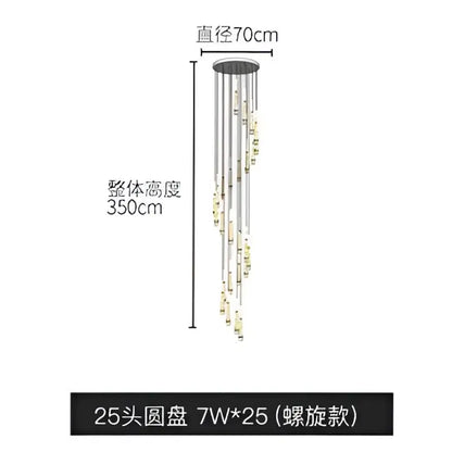 Modern gold elegant led ring chandelier living room pendant light