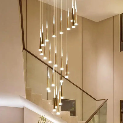 Modern gold elegant led ring chandelier living room pendant light