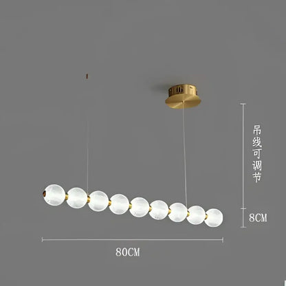 Modern gold elegant pearl necklace chandelier living room light