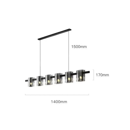 Modern gold elegant smoky glass chandelier for dining room