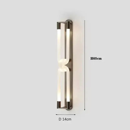 Modern gold elegant wall mounted light bedroom glass sconce