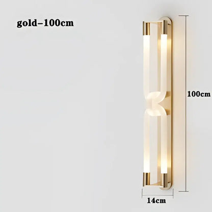 Modern gold elegant wall mounted light bedroom glass sconce