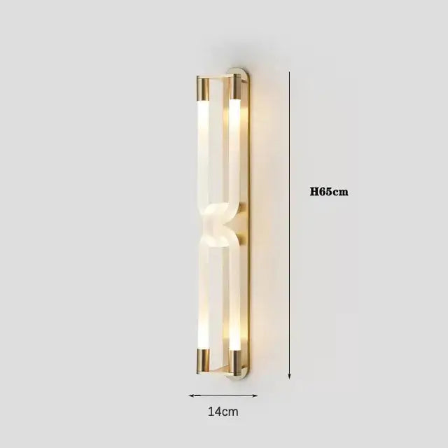 Modern gold elegant wall mounted light bedroom glass sconce