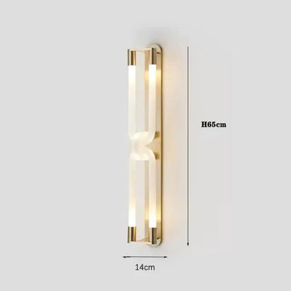 Modern gold elegant wall mounted light bedroom glass sconce