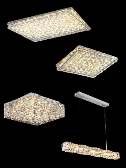 Modern gold elongated glass chandelier led ceiling light dining room