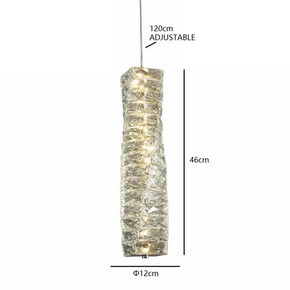Modern gold elongated glass chandelier led ceiling light dining room