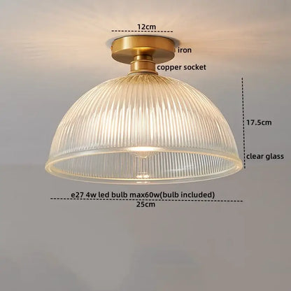 Modern gold etched glass led ceiling lamps living room light