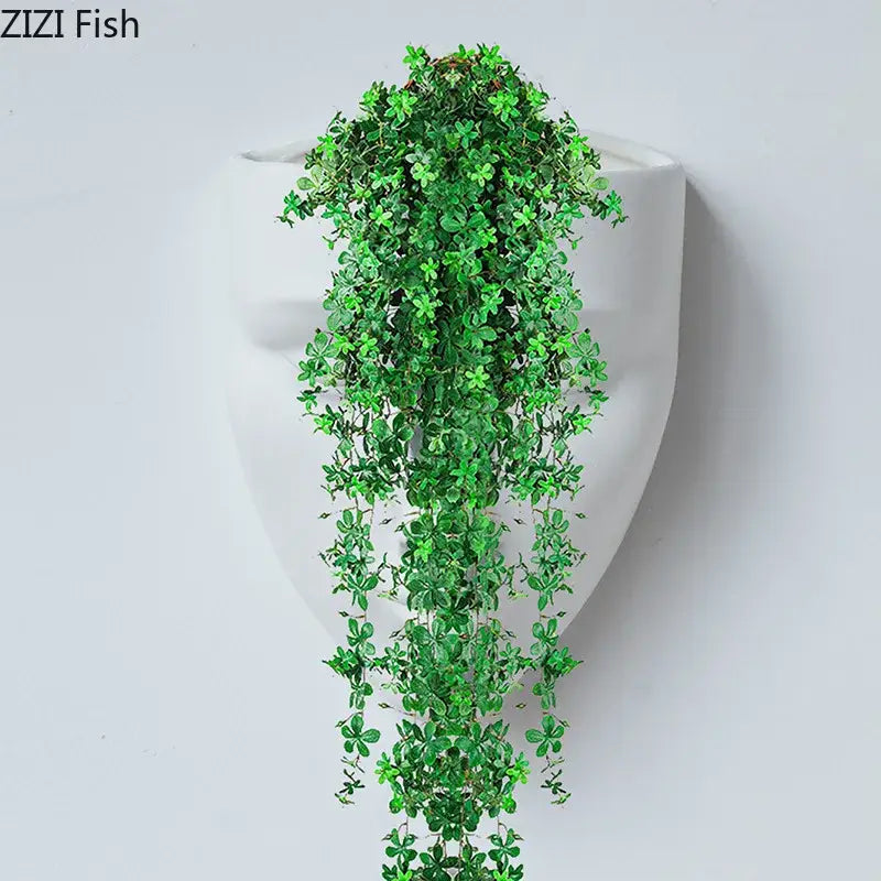 Modern gold face ceramic wall-mounted vase living room decor