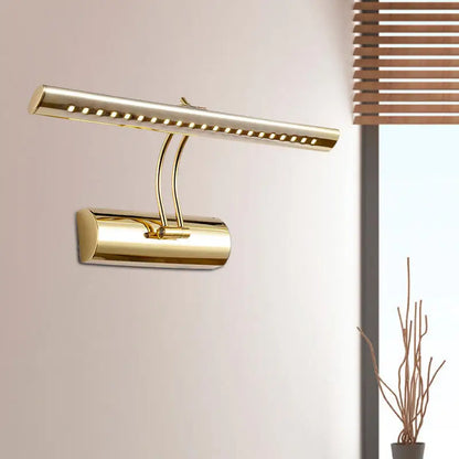 Modern gold finish metal led wall sconce bathroom picture light