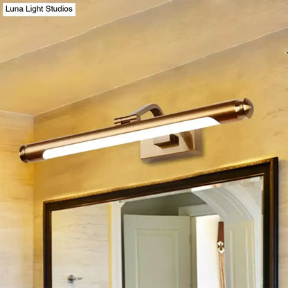 Modern gold finish tubed led vanity light kitchen wall sconce
