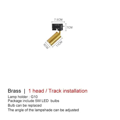 Modern gold four light adjustable led ceiling spotlight kitchen
