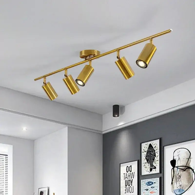 Modern gold four light adjustable led ceiling spotlight kitchen
