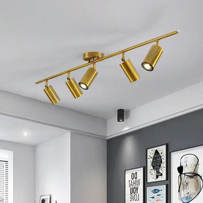 Modern gold four light adjustable led ceiling spotlight kitchen