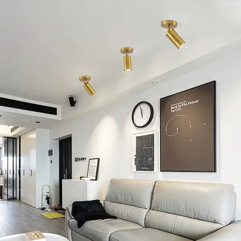 Modern gold four light adjustable led ceiling spotlight kitchen