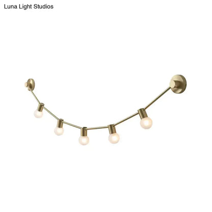 Modern gold frosted glass wall light bedroom 5 bulb 110v 240v