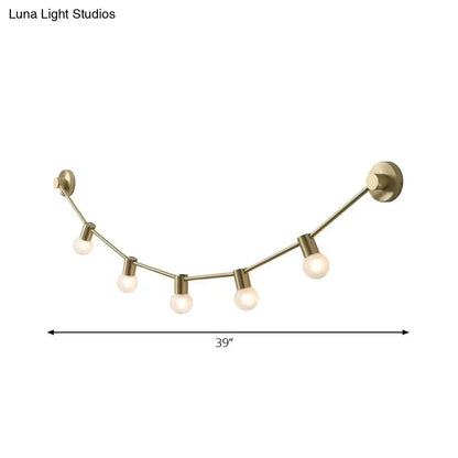 Modern gold frosted glass wall light bedroom 5 bulb 110v 240v