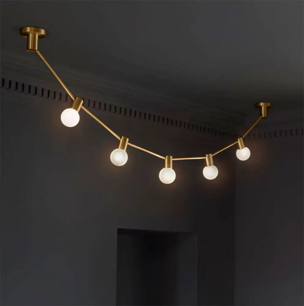 Modern gold frosted glass wall light bedroom 5 bulb 110v 240v