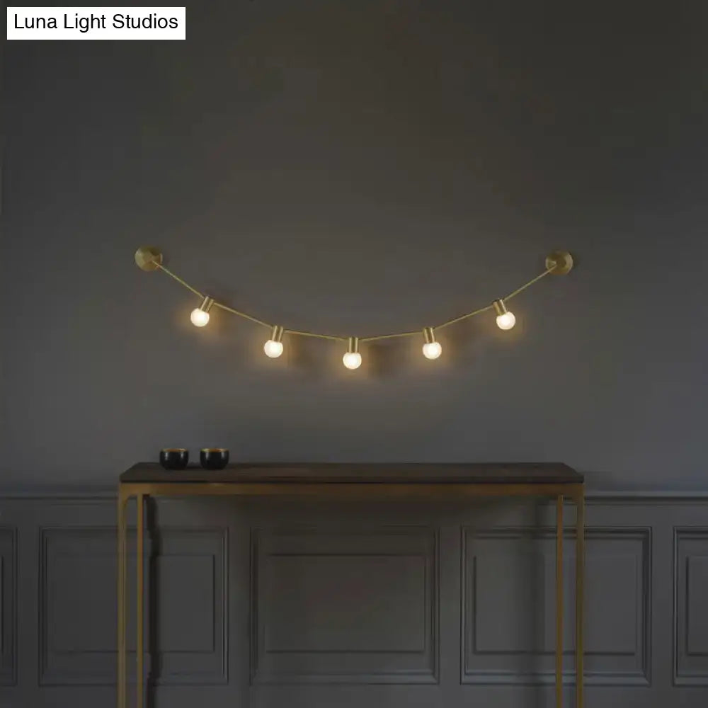 Modern gold frosted glass wall light bedroom 5 bulb 110v 240v