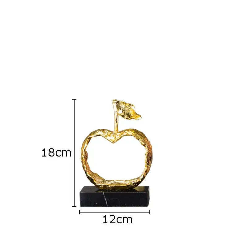 Modern gold fruit shaped metal crafts living room decor